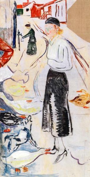 Hanna Brieschke In Asgardstrand by Edvard Munch