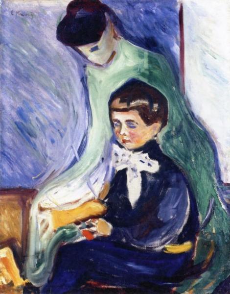Hans Herbert Esche With Nanny by Edvard Munch