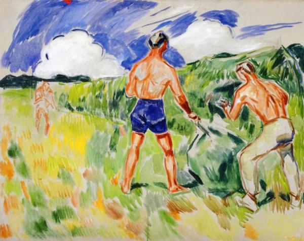 Haymaking by Edvard Munch