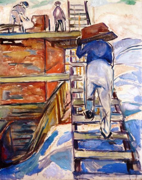 Hodman On The Ladder by Edvard Munch