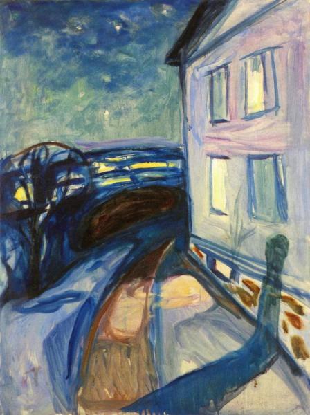 House Wall In Moonlight by Edvard Munch