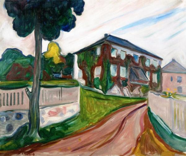 House With Red Virginia Creeper by Edvard Munch