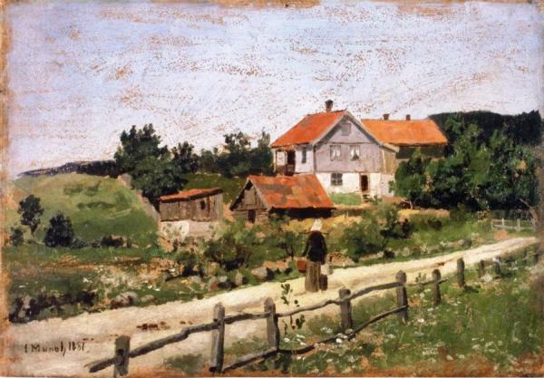 Houses In Maridalen by Edvard Munch