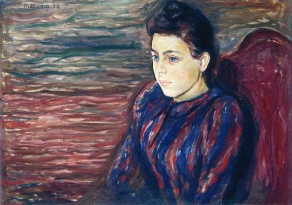 Inger In Black And Violet by Edvard Munch