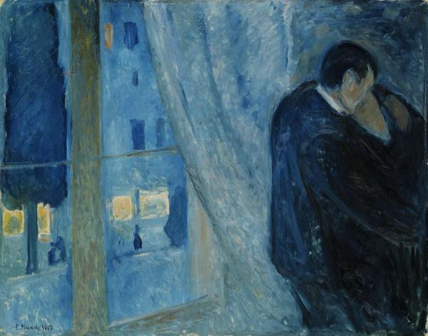 Kiss By The Window, 1892 by Edvard Munch