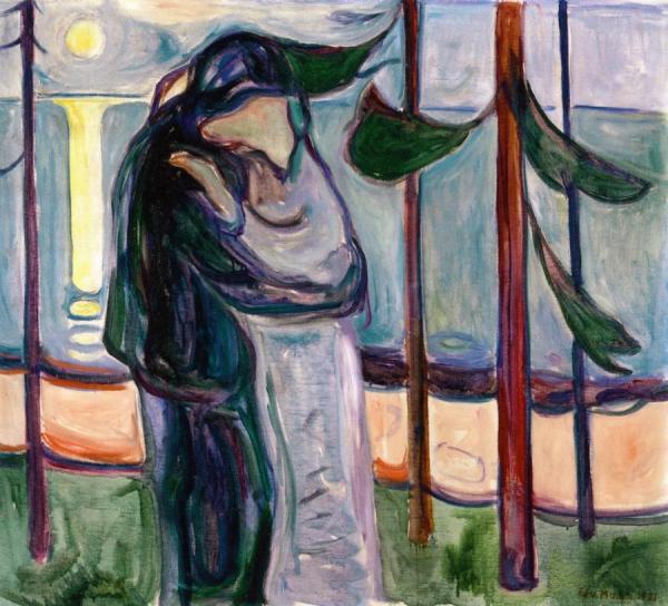 Kiss On The Beach by Edvard Munch