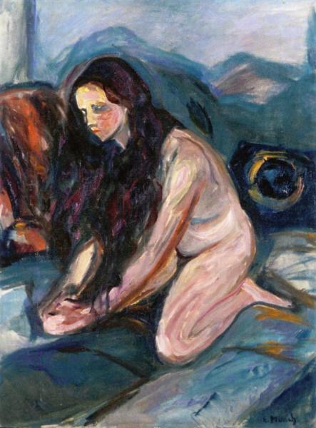 Kneeling Nude by Edvard Munch