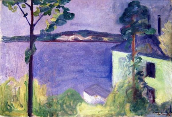 Landscape In Moonlight by Edvard Munch Oil Painting Reproductions