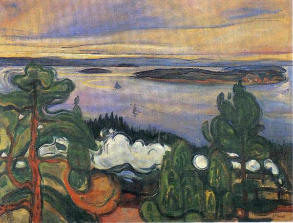 Landscape With Train Near Togrok by Edvard Munch