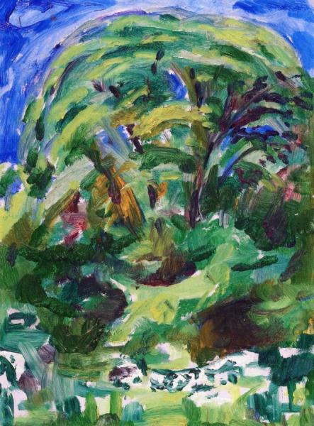 Large Deciduous Tree by Edvard Munch Oil Painting Reproductions