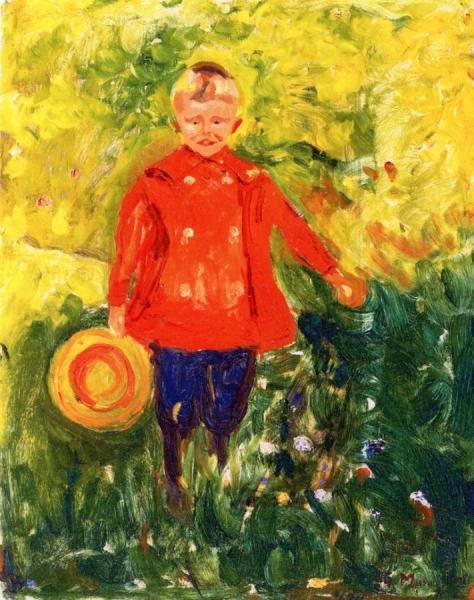 Lothar Linde In Red Jacket by Edvard Munch