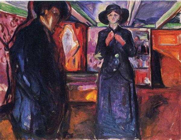 Man And Woman by Edvard Munch