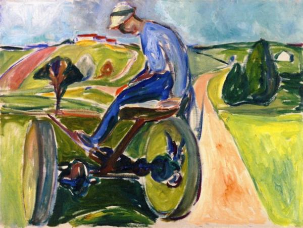 Man On The Harvester by Edvard Munch