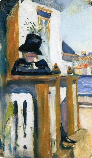 Man On The Veranda by Edvard Munch