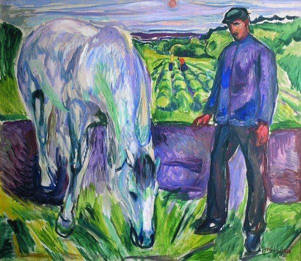Man With Horse by Edvard Munch