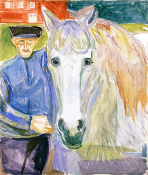 Man With Horse by Edvard Munch