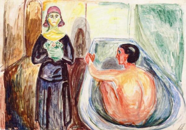 Marat In The Bath And Charlotte Corday 2 by Edvard Munch