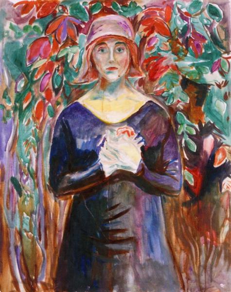 Model In The Garden by Edvard Munch