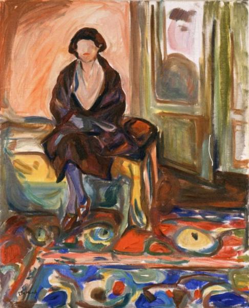 Model Seated On The Couch by Edvard Munch