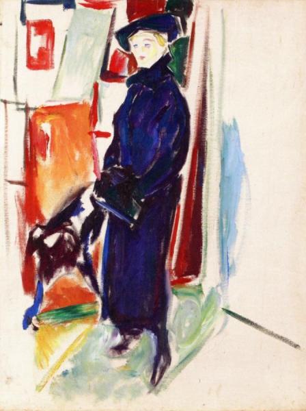 Model With Hat And Coat by Edvard Munch Oil Painting Reproductions