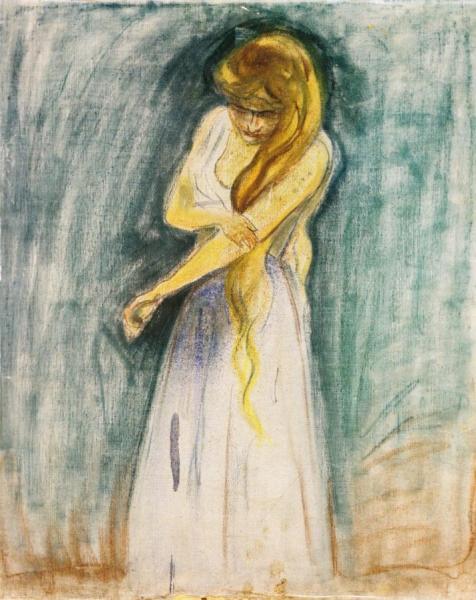 Moden Scratching Her Arm by Edvard Munch