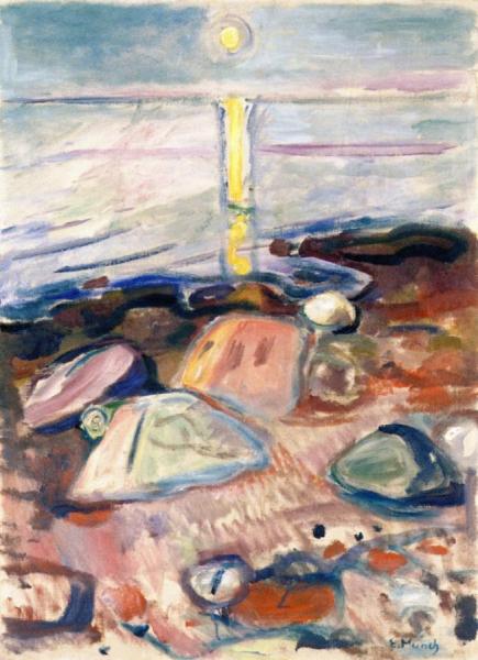 Moonlight On The Beach by Edvard Munch