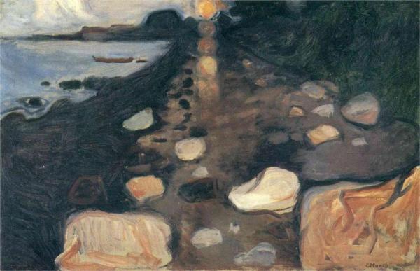 Moonlight On The Shore by Edvard Munch