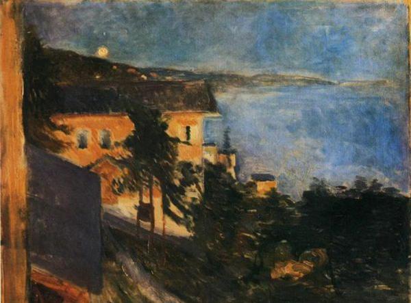 Moonlight Over Oslo Fjord by Edvard Munch