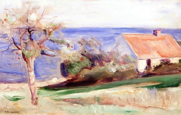 Morton Dammen's House, Near Asgardstrand by Edvard Munch Oil Painting Reproductions