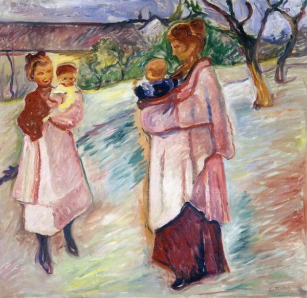 Mothers With Children, Thüringen by Edvard Munch Oil Painting Reproductions