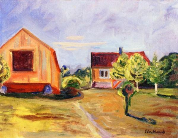 Munch's House And Studio In Asgardstrand by Edvard Munch