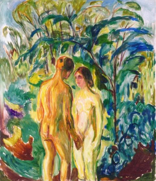 Edvard Munch Naked Man And Woman In The Woods