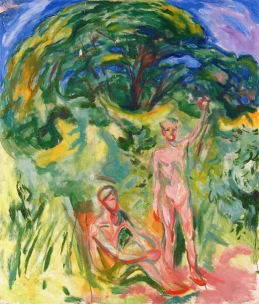 Naked Men In The Woods by Edvard Munch