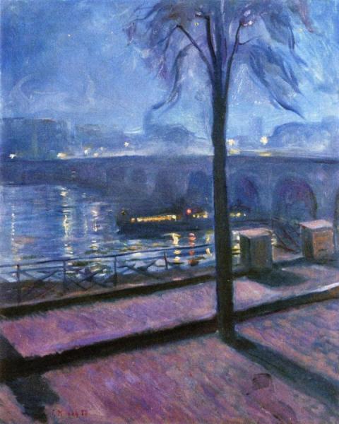 Edvard Munch Night In Saint-cloud