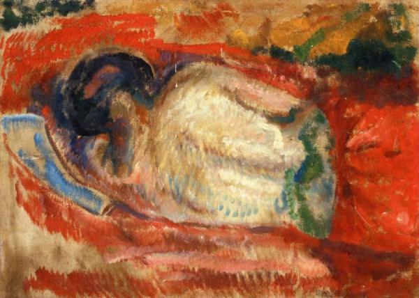 Nude Female Back by Edvard Munch