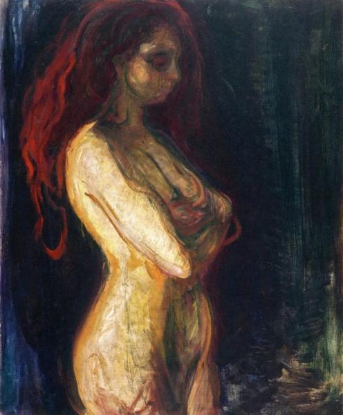 Nude In Profile Towards The Right by Edvard Munch
