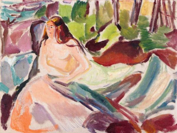 Nude In The Forest by Edvard Munch