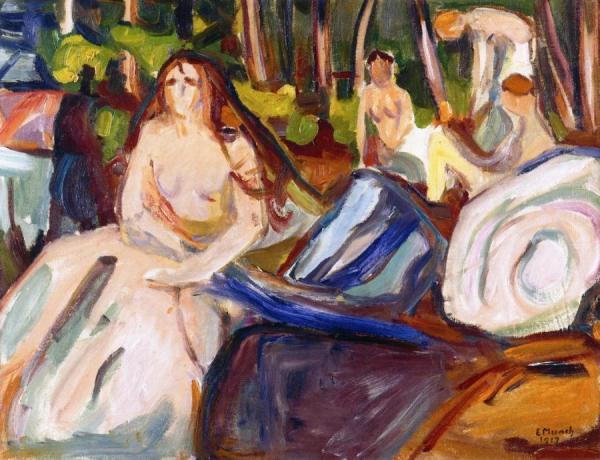 Nude In The Forest by Edvard Munch