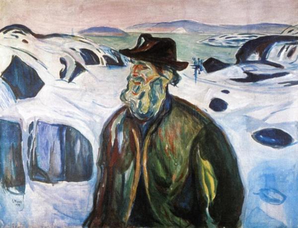 Edvard Munch Old Fisherman On Snow-covered Coast