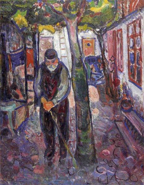 Old Man In Warnemunde by Edvard Munch