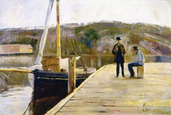 On The Pier by Edvard Munch