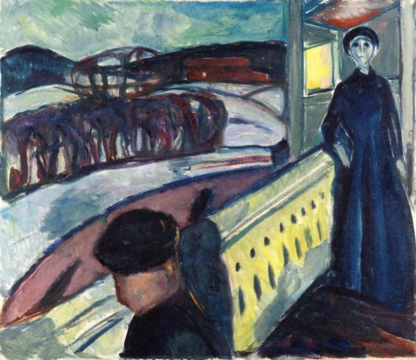 On The Veranda Stairs by Edvard Munch