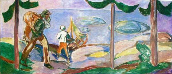 On The Way To The Boat (the Freia Freze I) by Edvard Munch