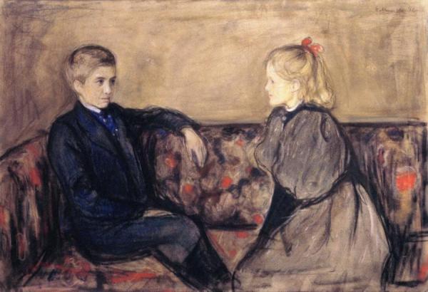 Oscar And Ingeborg Heiberg by Edvard Munch