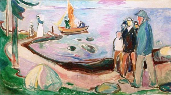 Out At Sea (the Freia Frieze Ci) by Edvard Munch