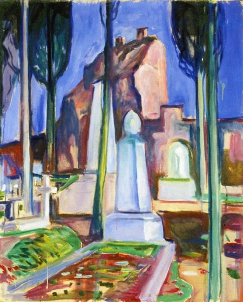P A. Munch's Grave In Rome by Edvard Munch