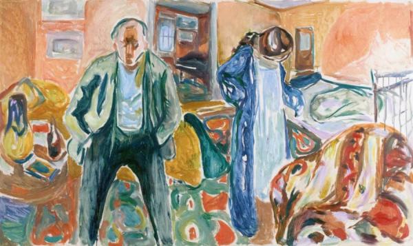 The Artist And His Model by Edvard Munch Oil Painting Reproductions
