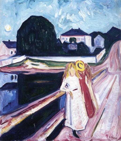 The Girls On The Bridge by Edvard Munch Oil Painting Reproductions