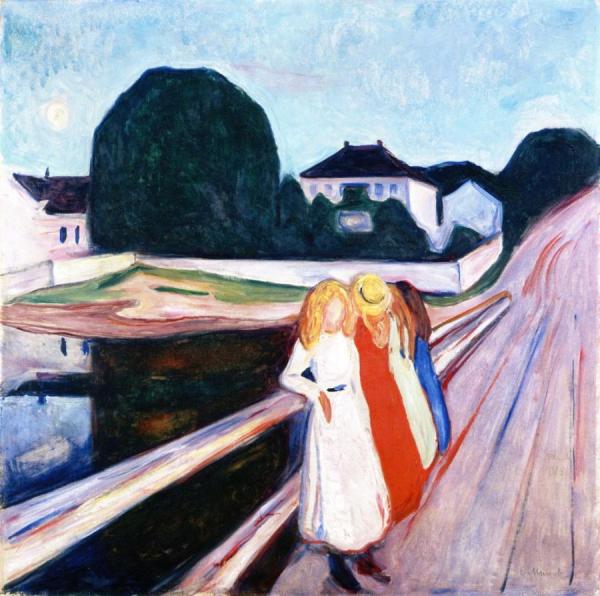 The Girls On The Bridge by Edvard Munch Oil Painting Reproductions