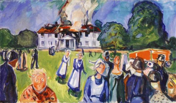 The House Is Burning by Edvard Munch